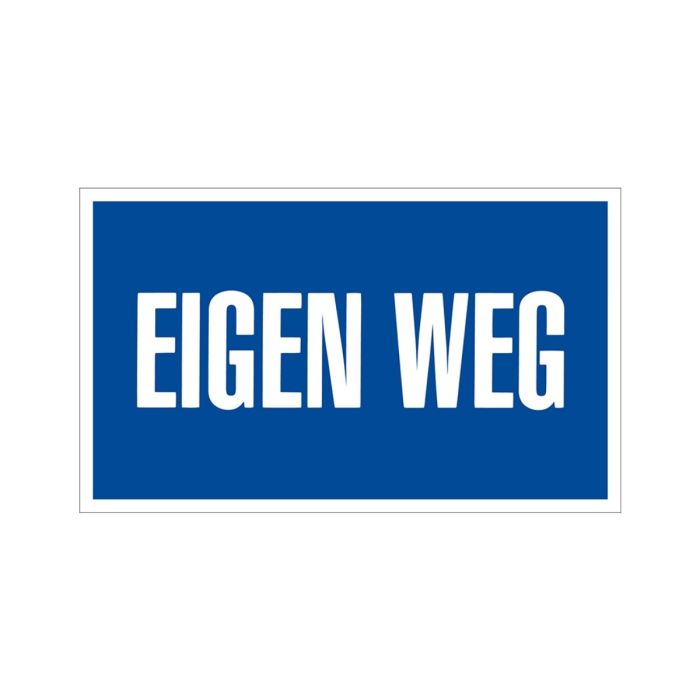 BORD 120X200MM 'EIGEN WEG'