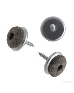 VILTGLIJDER 20 MM SCHROEF MET./GRIJS