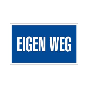 BORD 120X200MM 'EIGEN WEG'