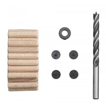 DEUVELSET  8 MM HOUT MET BOOR KWB