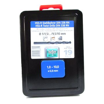 METAALBOREN 1-10 HSS-R  19-DELIG  HELER