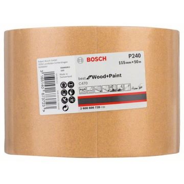 SCHUURPAPIER 115MM K-240 50-MTR W+P