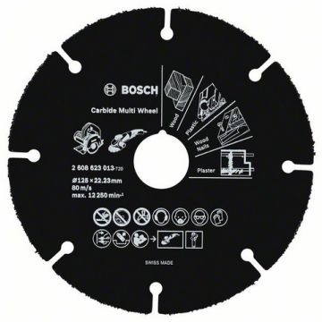 DOORSLIJPSCHIJF MULTI WHEEL 125MM BOSCH
