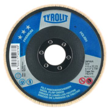 POLIJST LAMELLENSCHIJF 125 MM TYROLIT