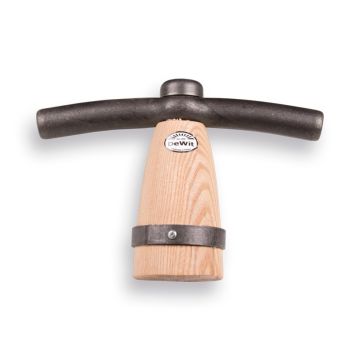 TEGELKLOPPER MET HOUTEN KLOS  DE WIT
