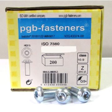 INBUSBOUTEN  8X30 BK 10.9 ISO 7380 200ST