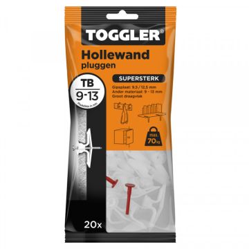 HOLLEWANDPLUG TOGGLER TB 9-13MM  20-STK