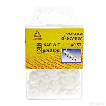 AFDEKKAP TORXSCHROEF WIT TX20 40-STK