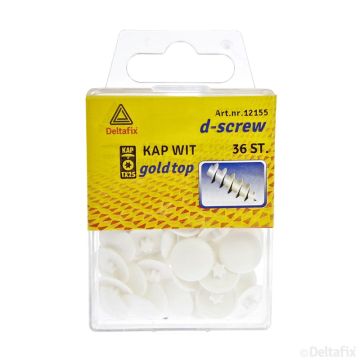 AFDEKKAP TORXSCHROEF WIT TX25 36-STK
