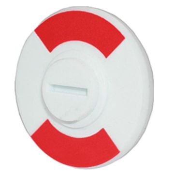 WC PLAATJE ROOD-WIT 8MM