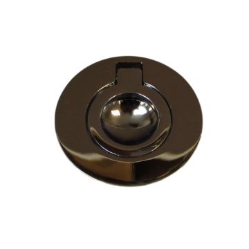 LUIKRING  53MM ROND BLIND MESSING CHROOM