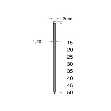 BRADS DUTACK 1.2X40 MM RVS 5000-ST