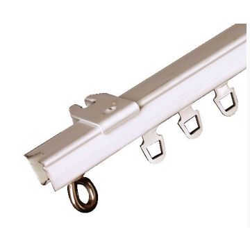 GORDIJNRAIL IJZER WIT 150 CM COMPLEET