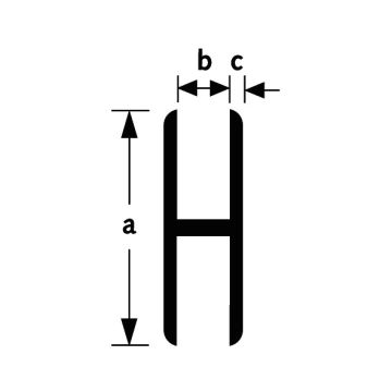 ALU H-PROFIEL 30x10x1.5