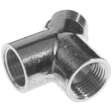 MUURPLAAT Y-STUK 1/2' BUI CHR
