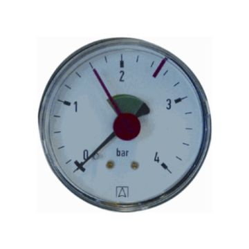 CV-DRUKMETER 4 BAR 63MM 1/4" ACHTER