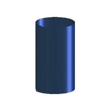 SNOEPSTUK 111 MM BLAUW GEGLOEID