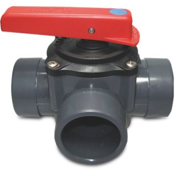 3-WEG KRAAN PVC 50/63 MM  6-BAR