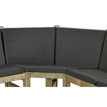 KUSSEN ANTRACIET HOEKELEMENT LOUNGEBANK