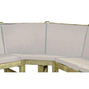 KUSSEN TAUPE HOEKELEMENT LOUNGEBANK