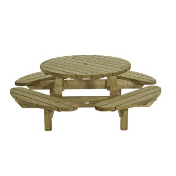 PICKNICKTAFEL ROND 210CM 45MM DIK