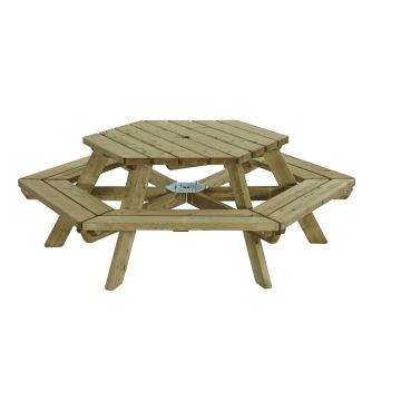 PICKNICKTAFEL ZESHOEK 225CM 45MM DIK