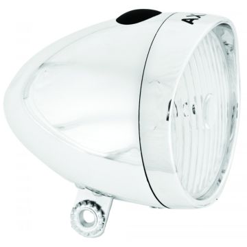 KOPLAMP AXA CLASSIC BATTERIJ CHROOM