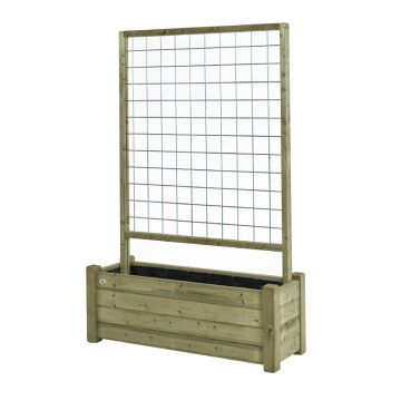 BLOEMBAK 40X120 CM MET REK  TALEN
