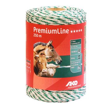 AFR.DRAAD 250-MTR WIT/GROEN PREMIUM