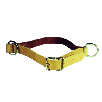 HALSBAND KALF LEER 90CM MET RING