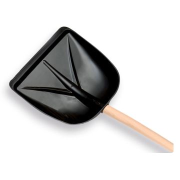 SNEEUWSCHUIVER 40CM M/STEEL ZWART PVC