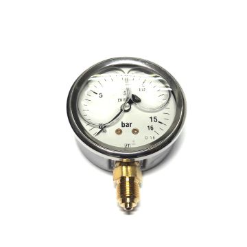 MANOMETER 0-160 BAR RVS GLYC 63MM OA