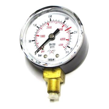 MANOMETER FLESDRUK DIN 8549 1/4"