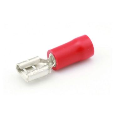 KABELSCHOEN VLAKSTEKERHULS 2.8X0.5 ROOD