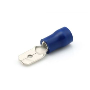 KABELSCHOEN VLAKSTEKER 6.3X0.8 MM BLAUW