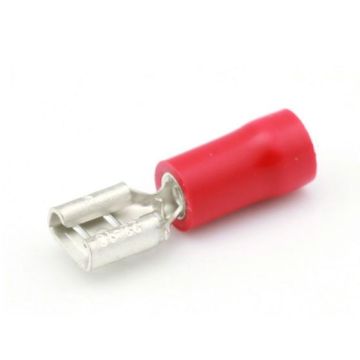 KABELSCHOEN VLAKSTEKERHULS 4.8X0.5 ROOD