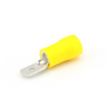 KABELSCHOEN VLAKSTEKER 6.3X0.8 MM GEEL
