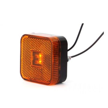 BREEDTELAMP LED ORANJE 12/24V 65x65x28