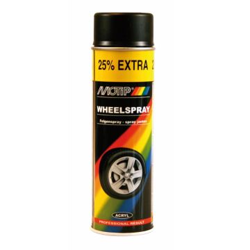 WHEELSPRAY 500ML ZWART GLANS MOTIP