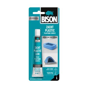 ZACHT PLASTIC LIJM 25-ML BISON