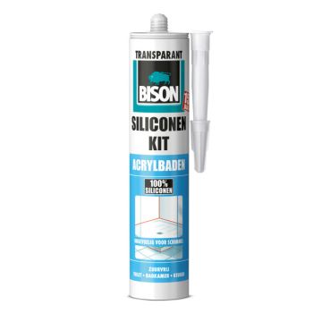 SILICONONEKIT ACRYLBADEN TRANSP.  BISON