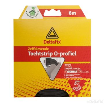 TOCHTSTRIP O-ZWART 9x6MM 6-MTR