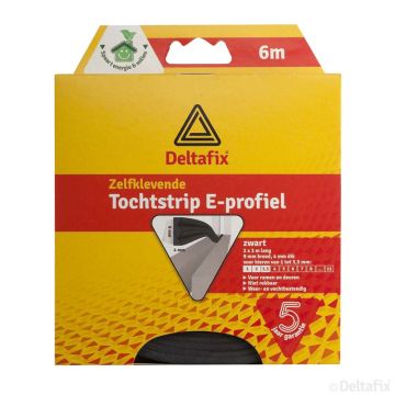 TOCHTSTRIP E-ZWART 9x4MM 6-MTR