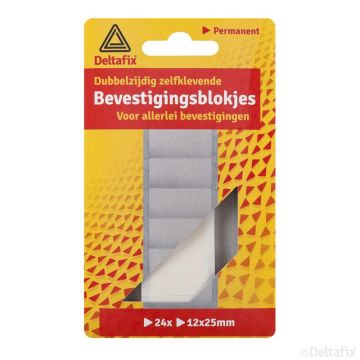 BEVESTIGINGSBLOKJES ZELFKLEVEND WIT 24ST