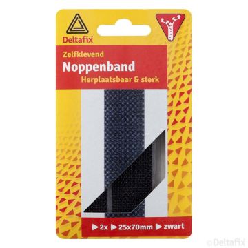 NOPPEN STRIPS 70X25MM 2-ST ZWART
