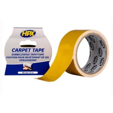 HPX TAPIJTTAPE 50MM  5M DUBBELZIJDIG