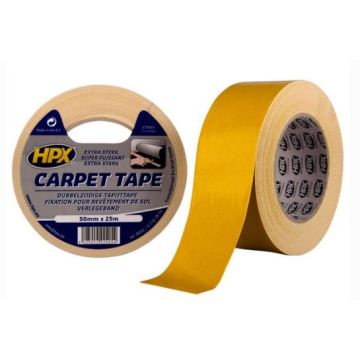 HPX TAPIJTTAPE 50MM 25M DUBBELZIJDIG