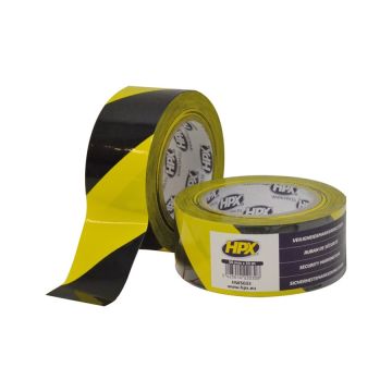 MARKERINGSTAPE GEEL/ZWART 50MM 33M  HPX