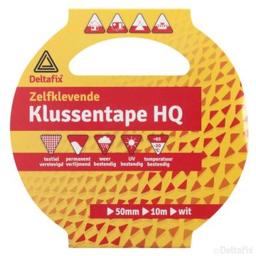 KLUSSENTAPE 50 MM 10-MTR WIT