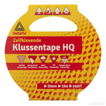 KLUSSENTAPE 50 MM 10-MTR ZWART